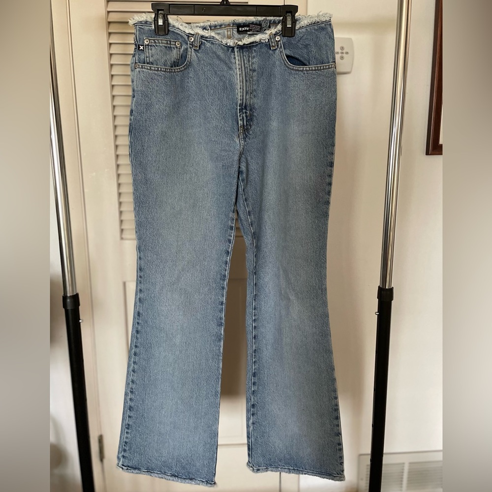 Vintage 90s raw edge low rise Express jeans, juniors size 11/12 Long